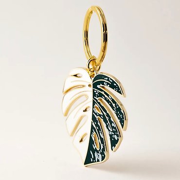 Monstera Albo Keychain & Bag Charm