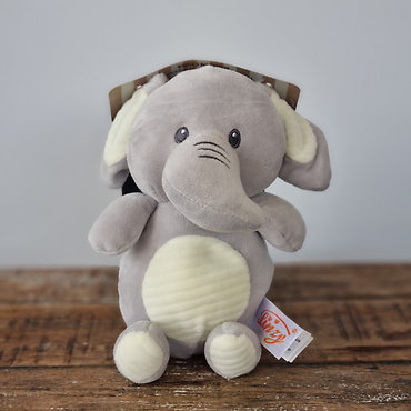 Plush baby elephant rattle