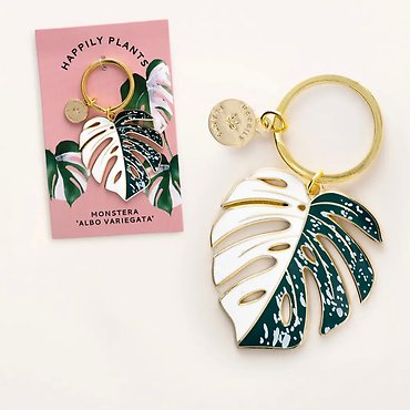Monstera Albo Keychain & Bag Charm