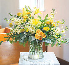Golden Tribute Vase Arrangement