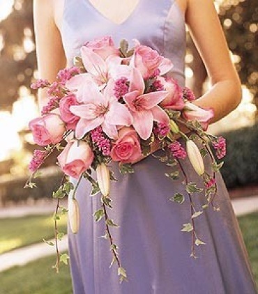 Pink Lily & Rose Bouquet