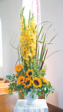 Golden Harvest Urn Arrangement