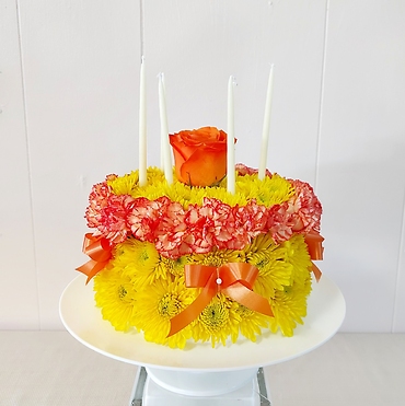 Birthday Flower Cake Yellow