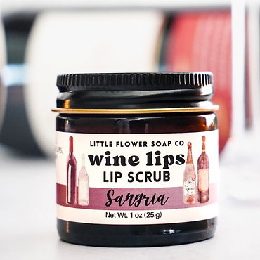 Wine Lips - Sangria Exfoliating Lip Sugar Scrub 1oz Jar