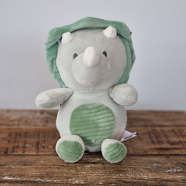 Plush baby dinosaur rattle