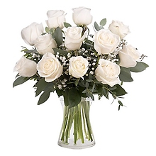 A Dozen White Roses.