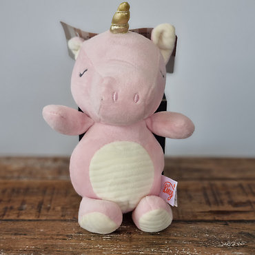 Plush baby unicorn rattle