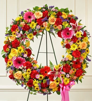 Serene Blessings Standing Wreath