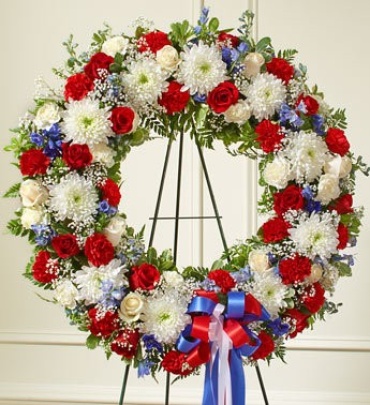 Serene Blessings Standing Wreath