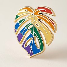 Monstera Rainbow Plant Lapel Pin