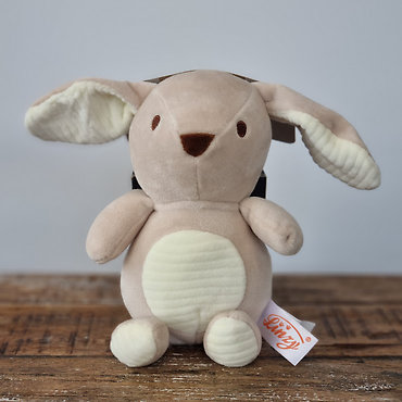 Plush baby bunny rattle