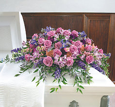Lavender Remembrance Casket Spray