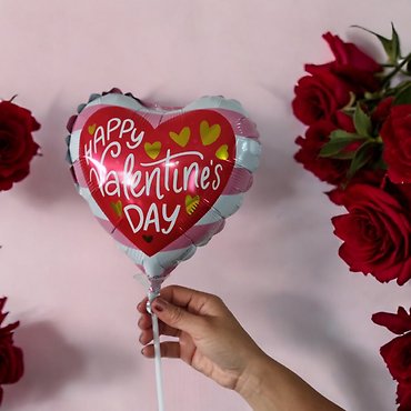 9\" V-Day Air-Filled Balloons